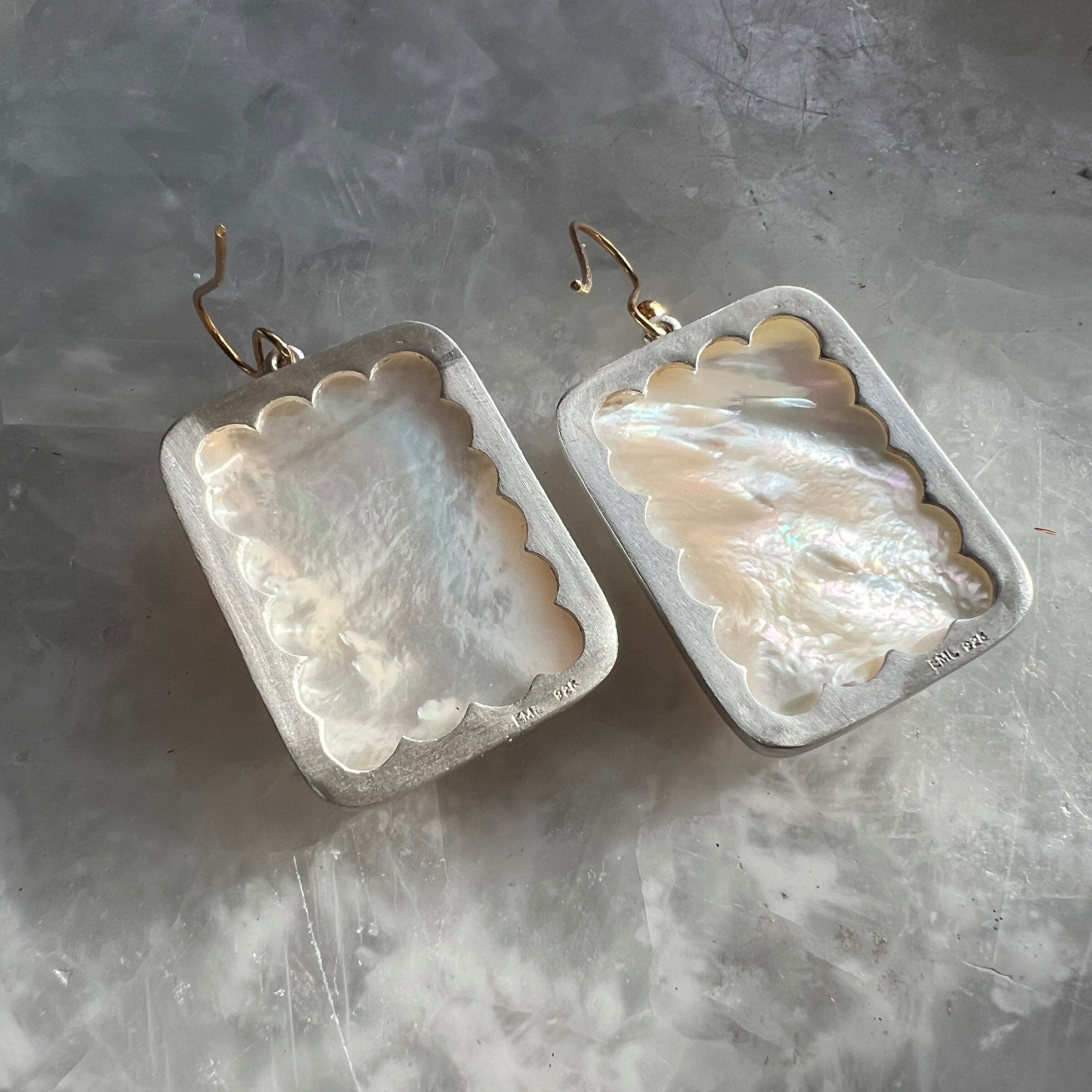 Mother-of-Pearl Statement Earrings