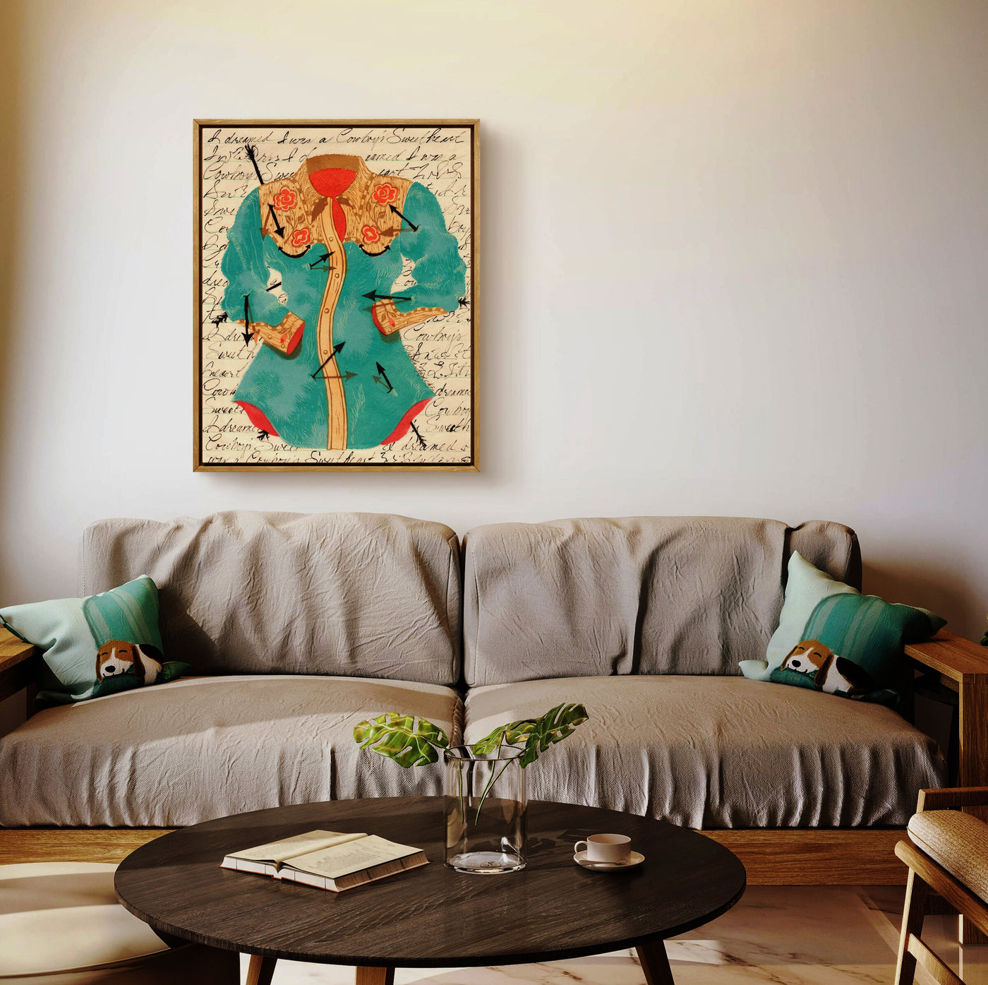 Cowboy's Sweetheart with Arrows and Roses
