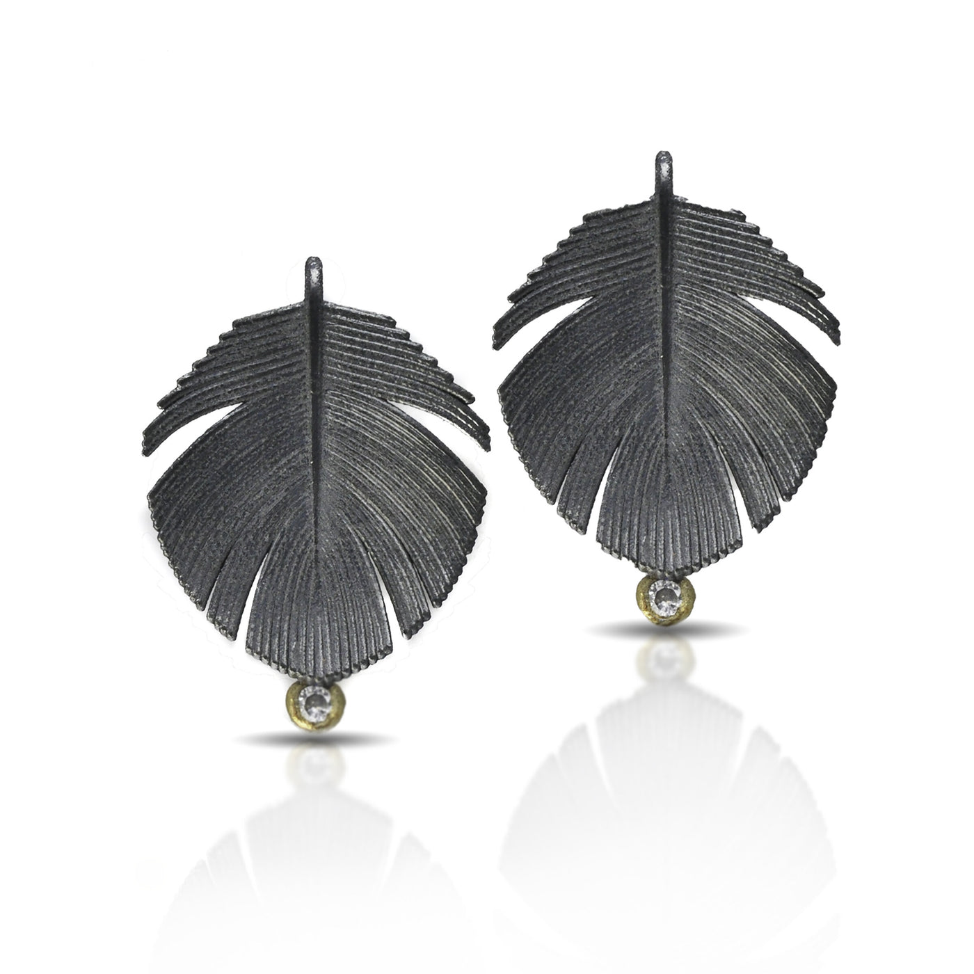 Feather Post Earrings