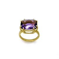 Cushion-Cut Amethyst Aqueduct Ring