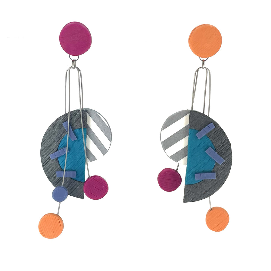 Half Moon Dangle Earrings