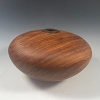 Bubinga Hollow Form Vessel with Wenge Rim