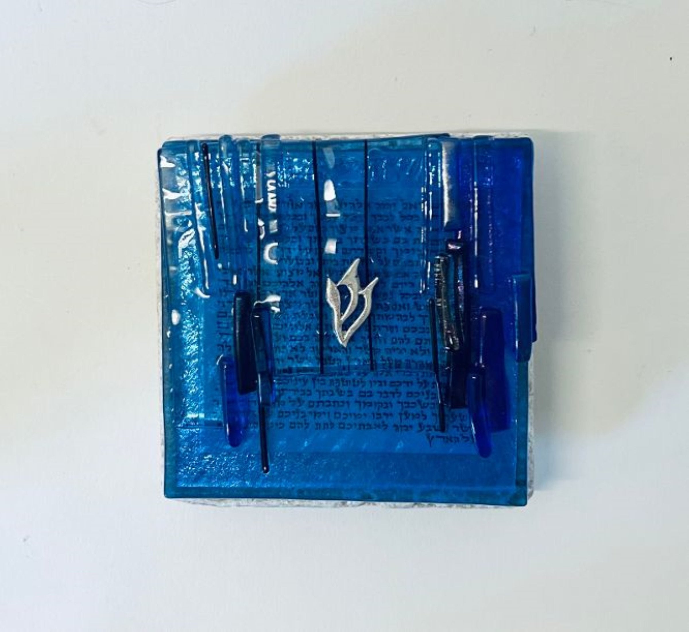 Blessing Art Plaque Shin in Cobalt