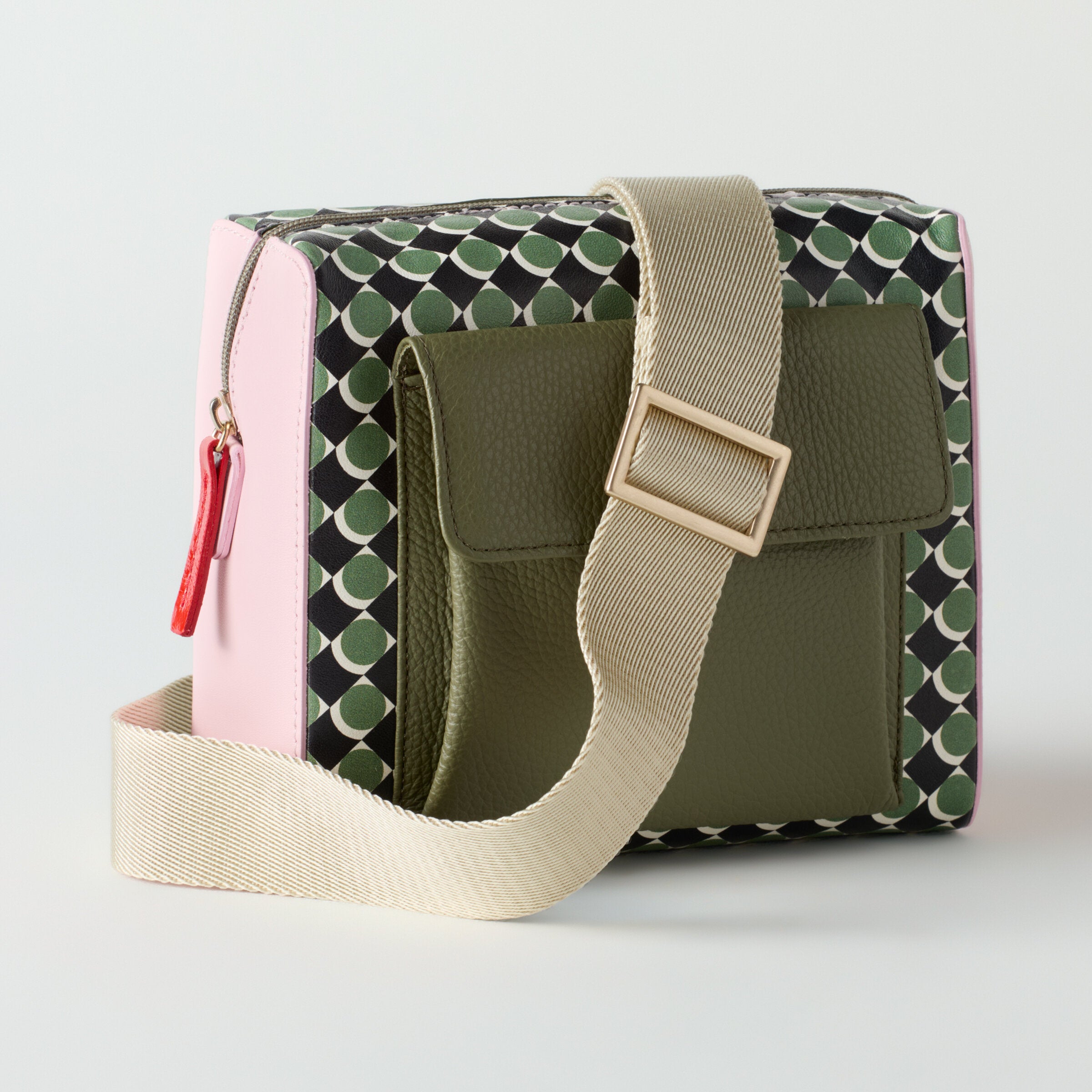 Olive/Pink Multi