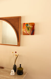 Terra Fused Glass Clock