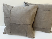 Gray Distressed Leather Tiles #2