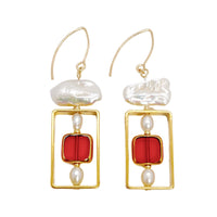 Art Pearl Earrings