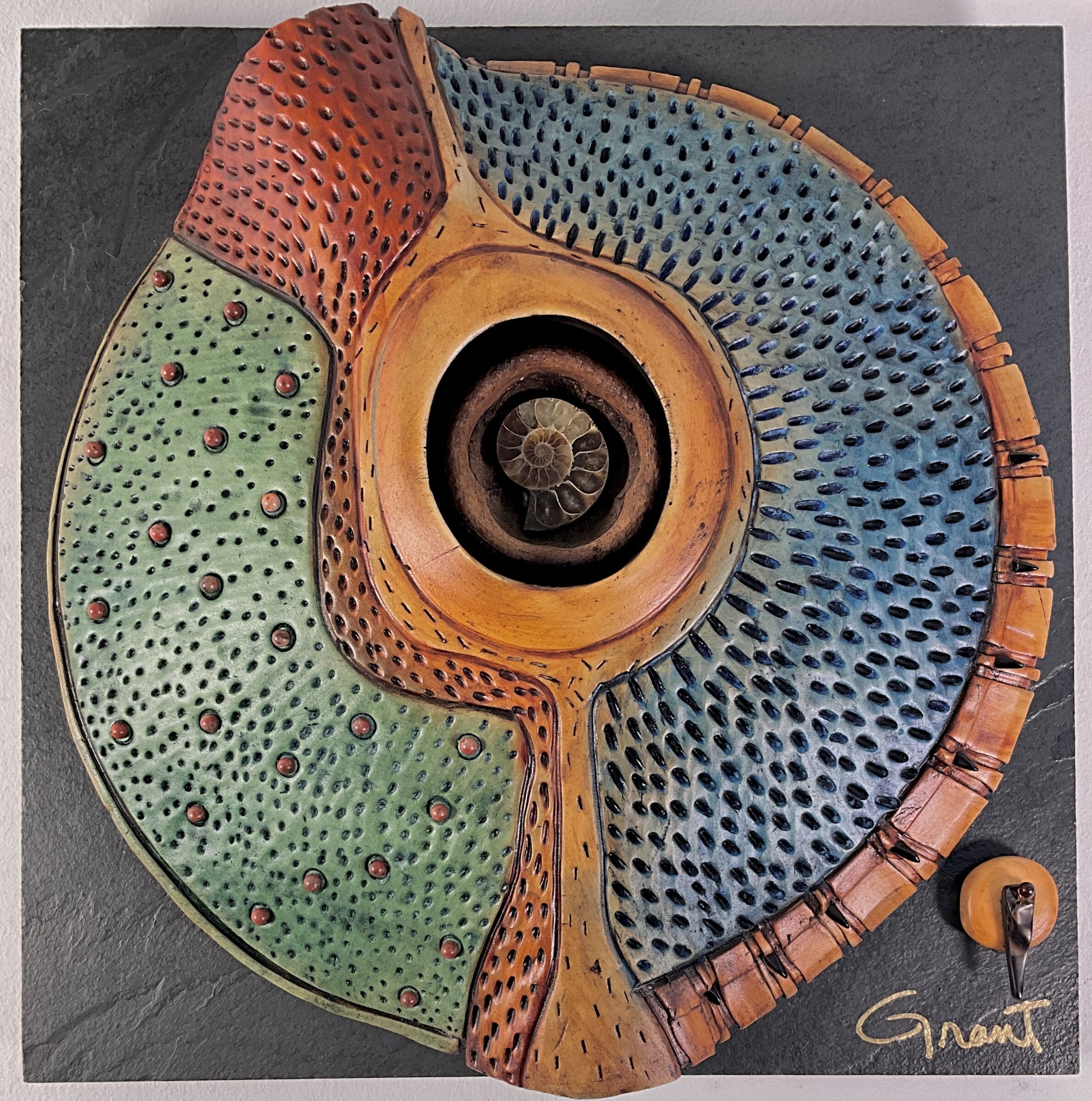 Windows to the Earth - Multi-Color with Monkey Pod and Ammonite in Portal