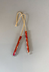 Simple Gold and Pink Earrings