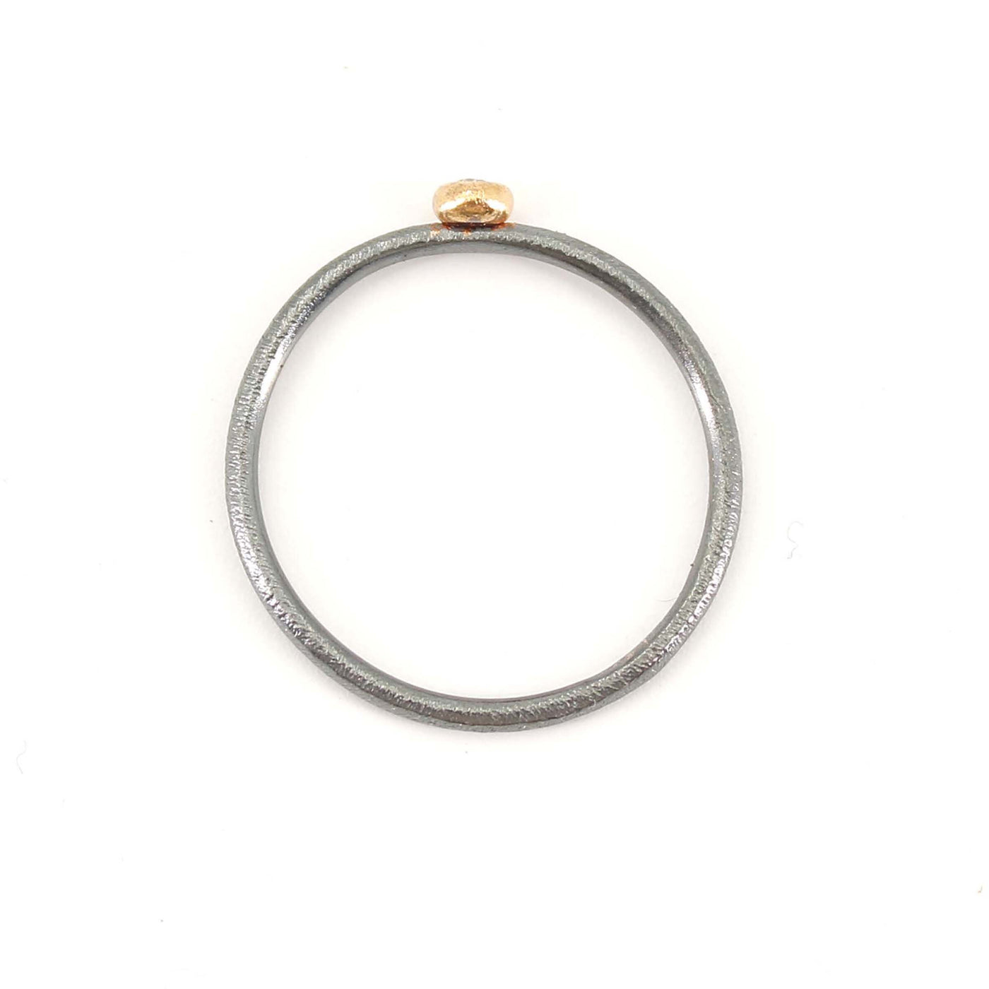 Single Diamond Stacking Ring