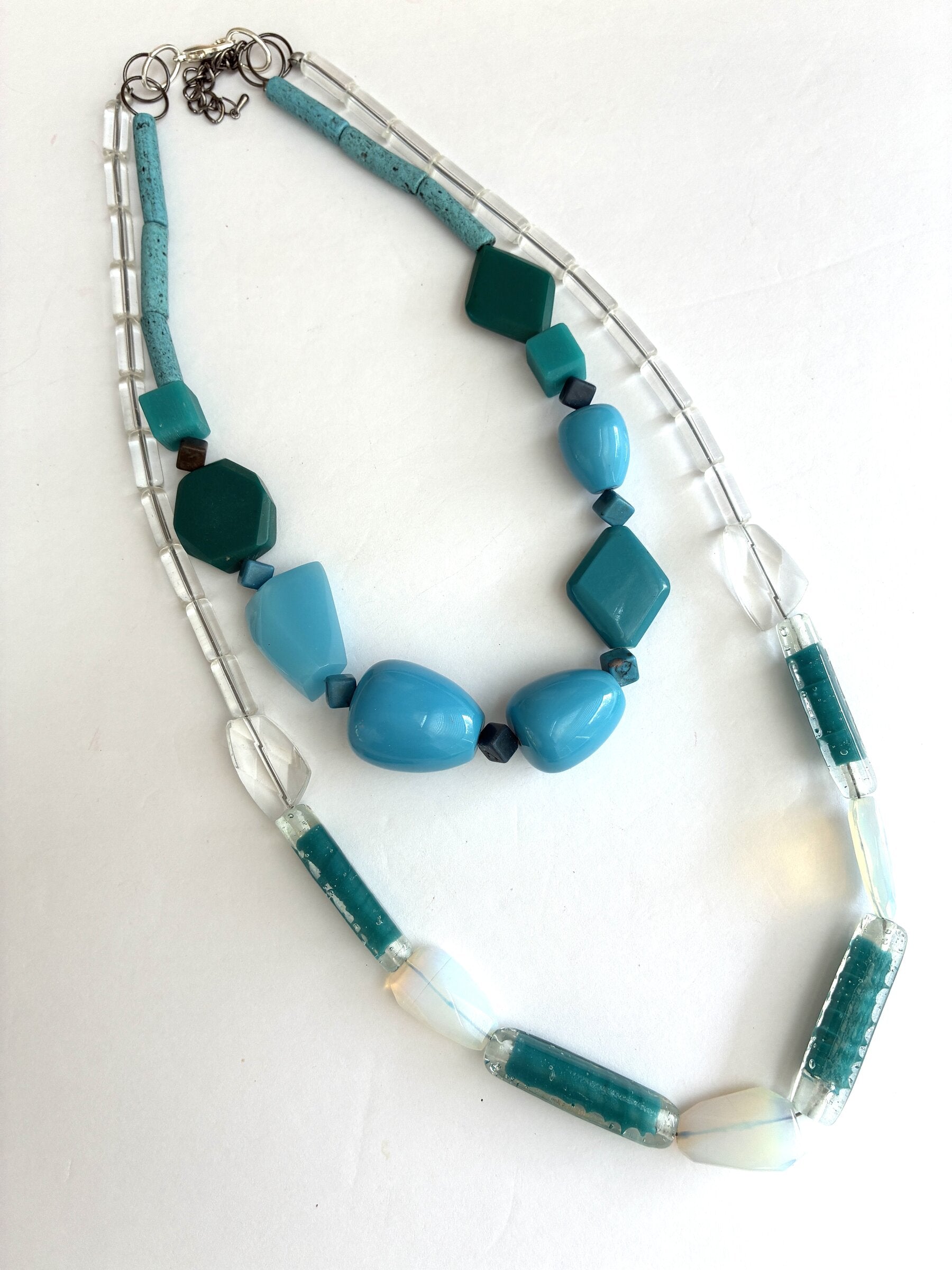 Teal Duo Necklace Set