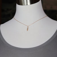Stacked Rose Cut Diamond Pendant in Rose Gold