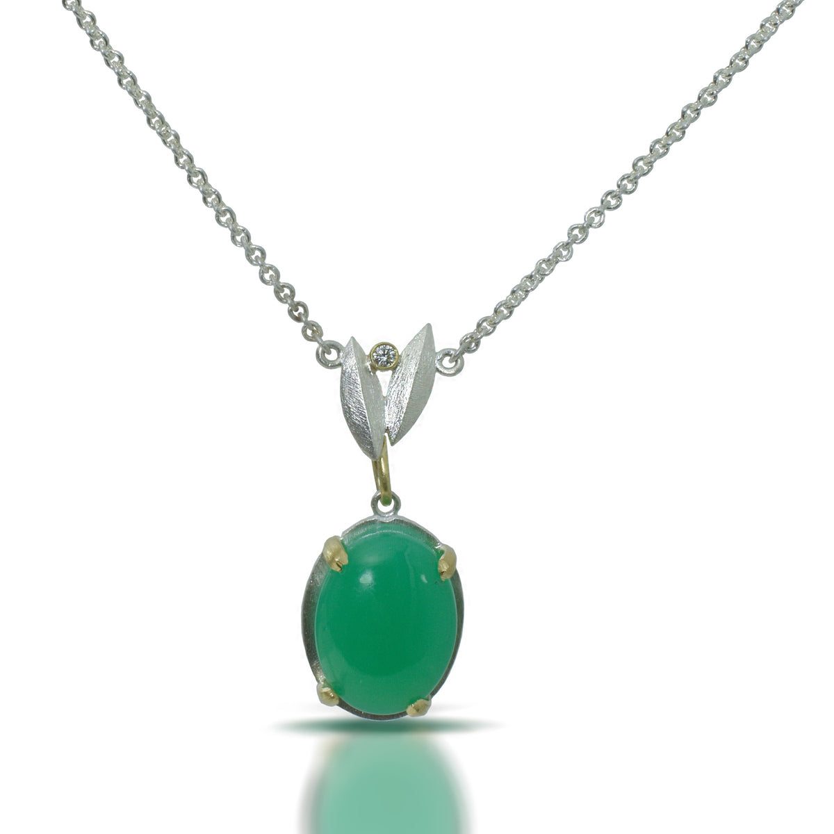Chrysoprase Fleurir Pendant