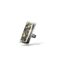 Rectangular Pyrite Ring