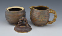 Stoneware Sugar and Creamer Set V