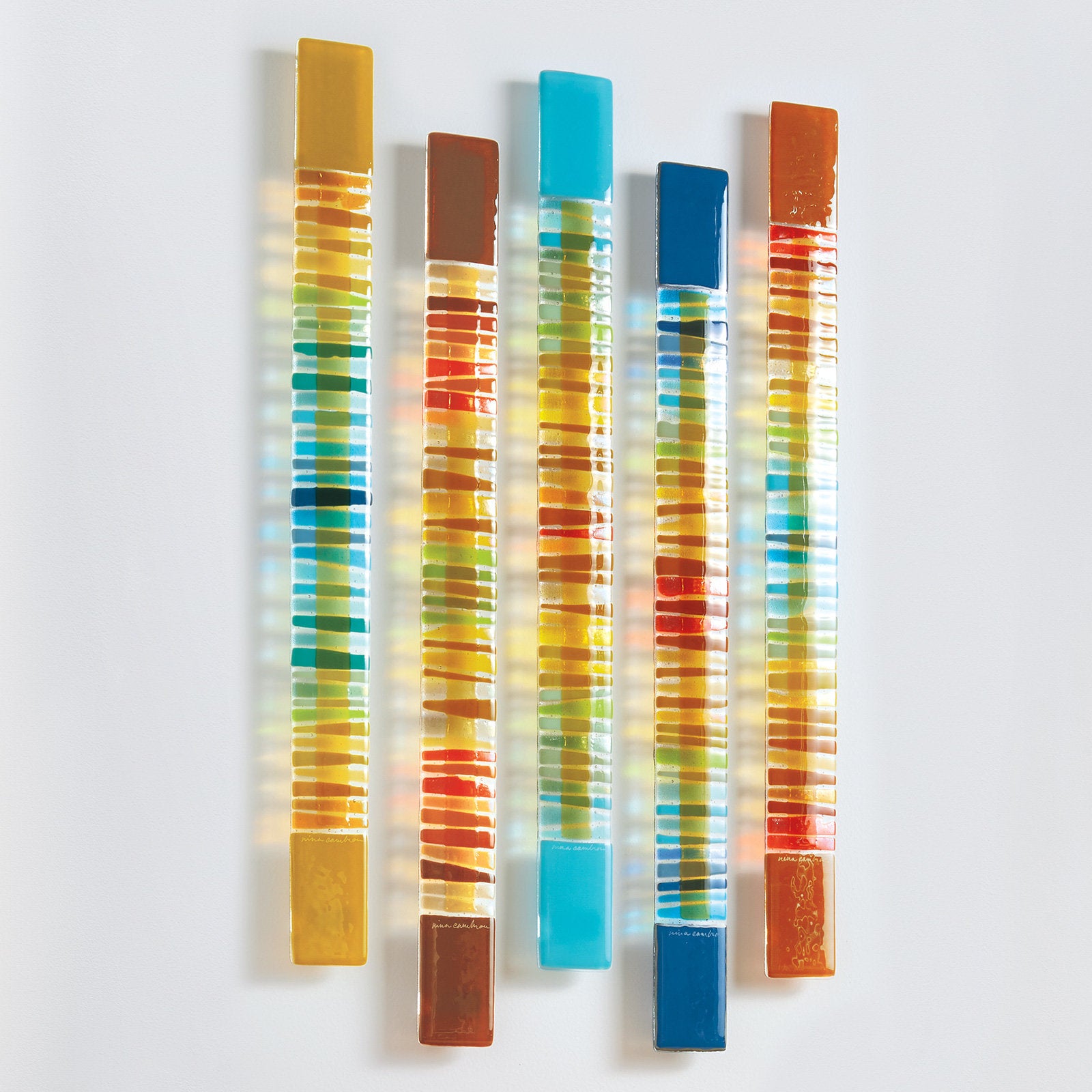 Set of five (left to right): cumin, chocolate, blue, steel blue, or cinnamon.