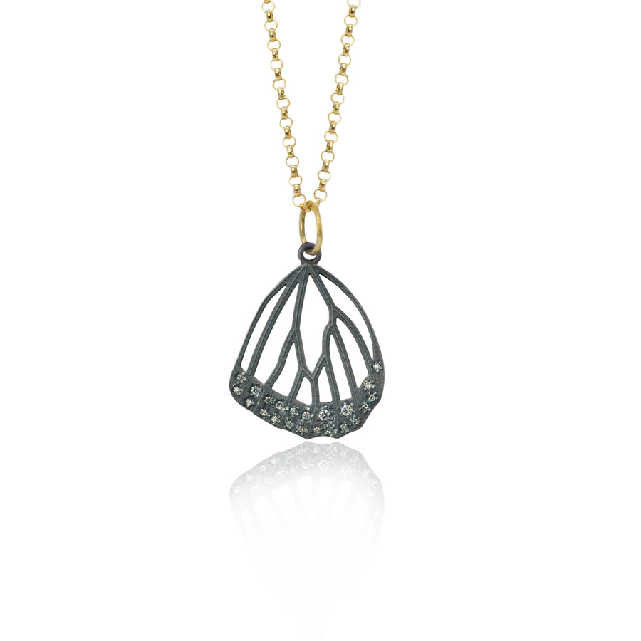 Skeletal Monarch Bottom Wing Necklace