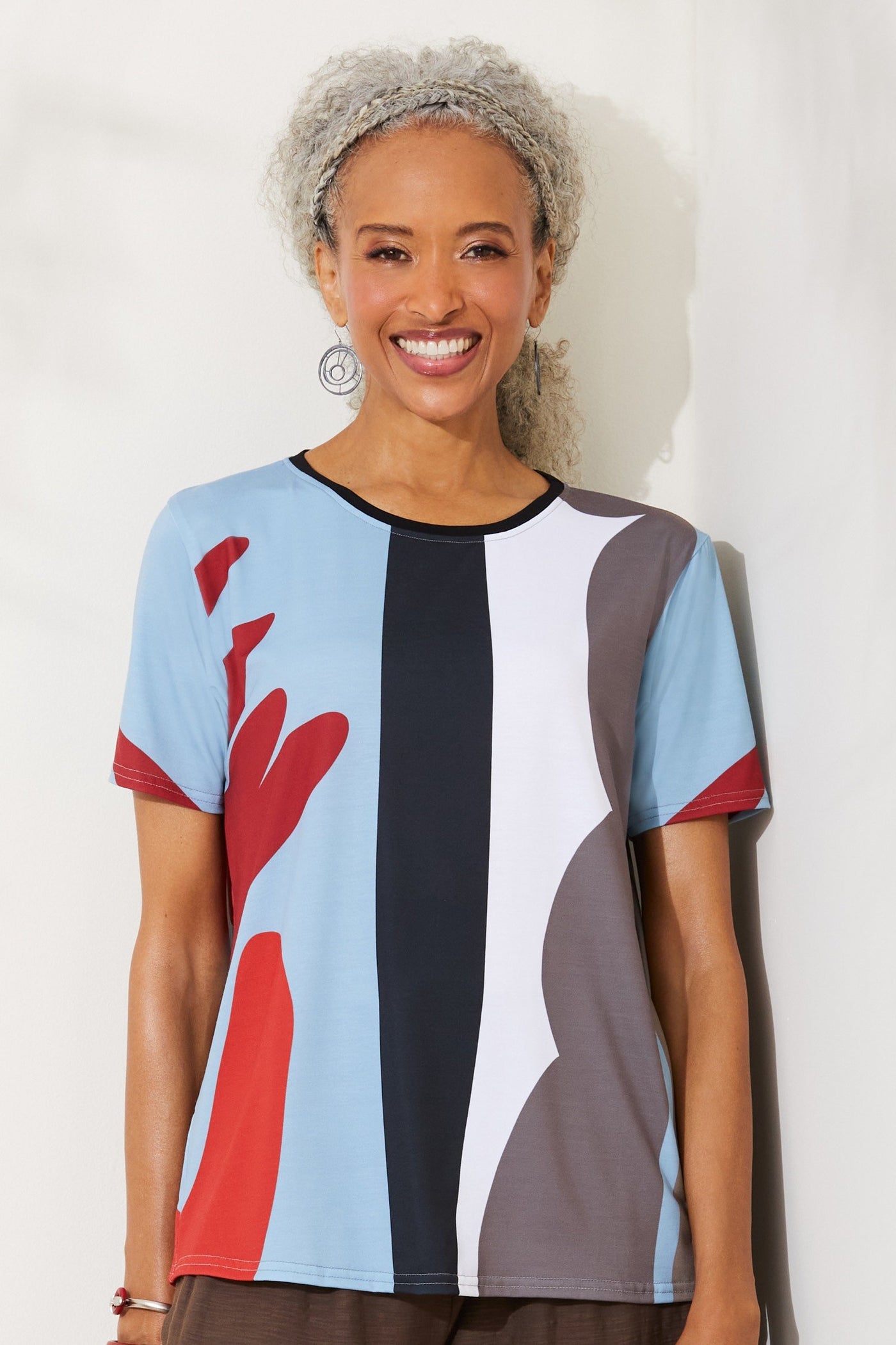 Ivory/Blue Shapes