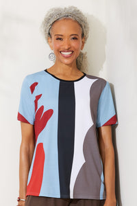 Ivory/Blue Shapes