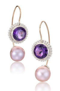 Amethyst with Pink Pearl