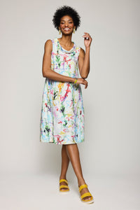 Linen Watercolor Dress