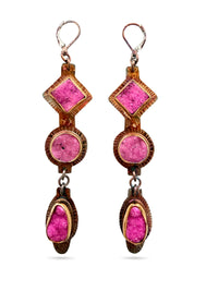 Triple Pink Beauty Earrings