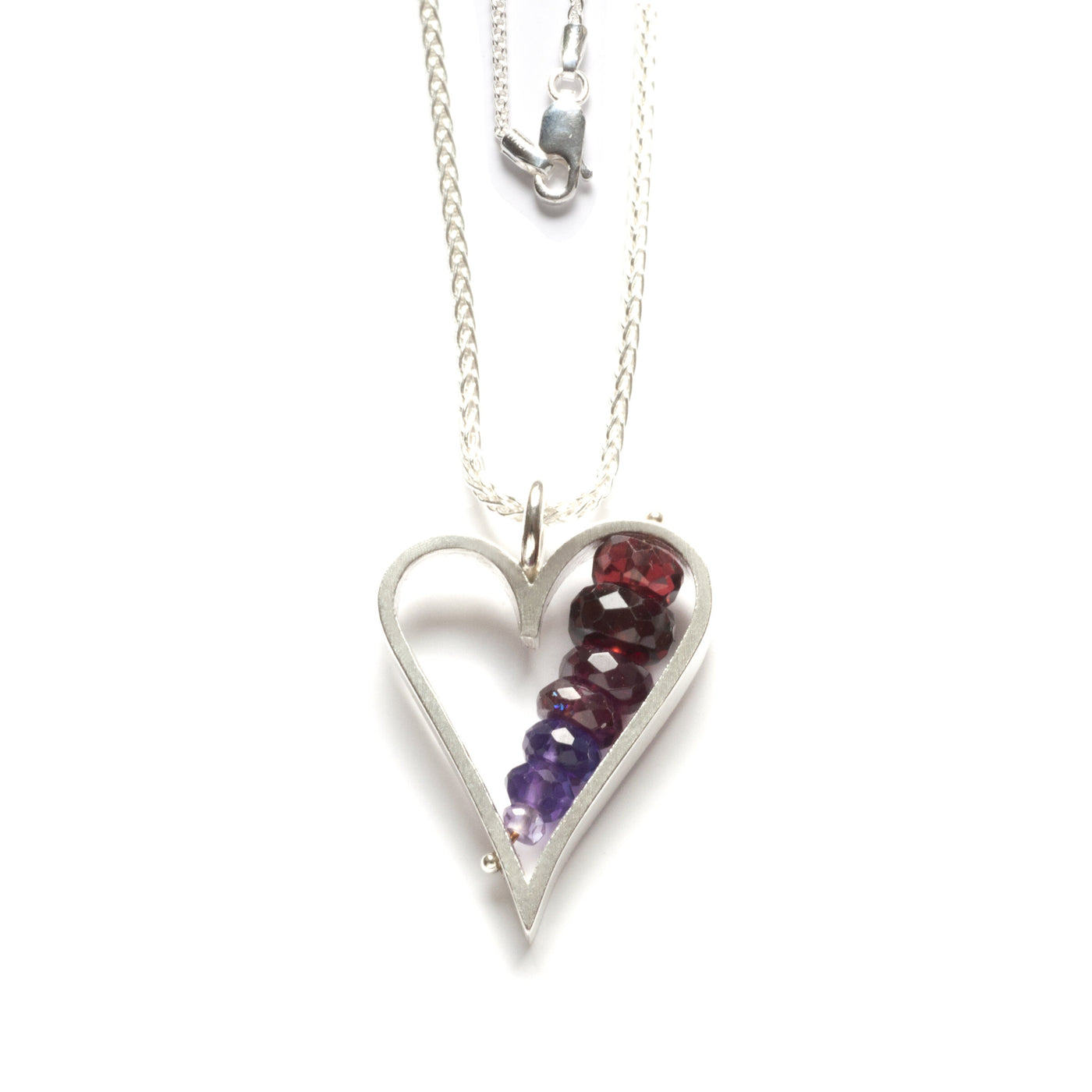 Bright Silver, Garnet & Amethyst