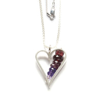Bright Silver, Garnet & Amethyst