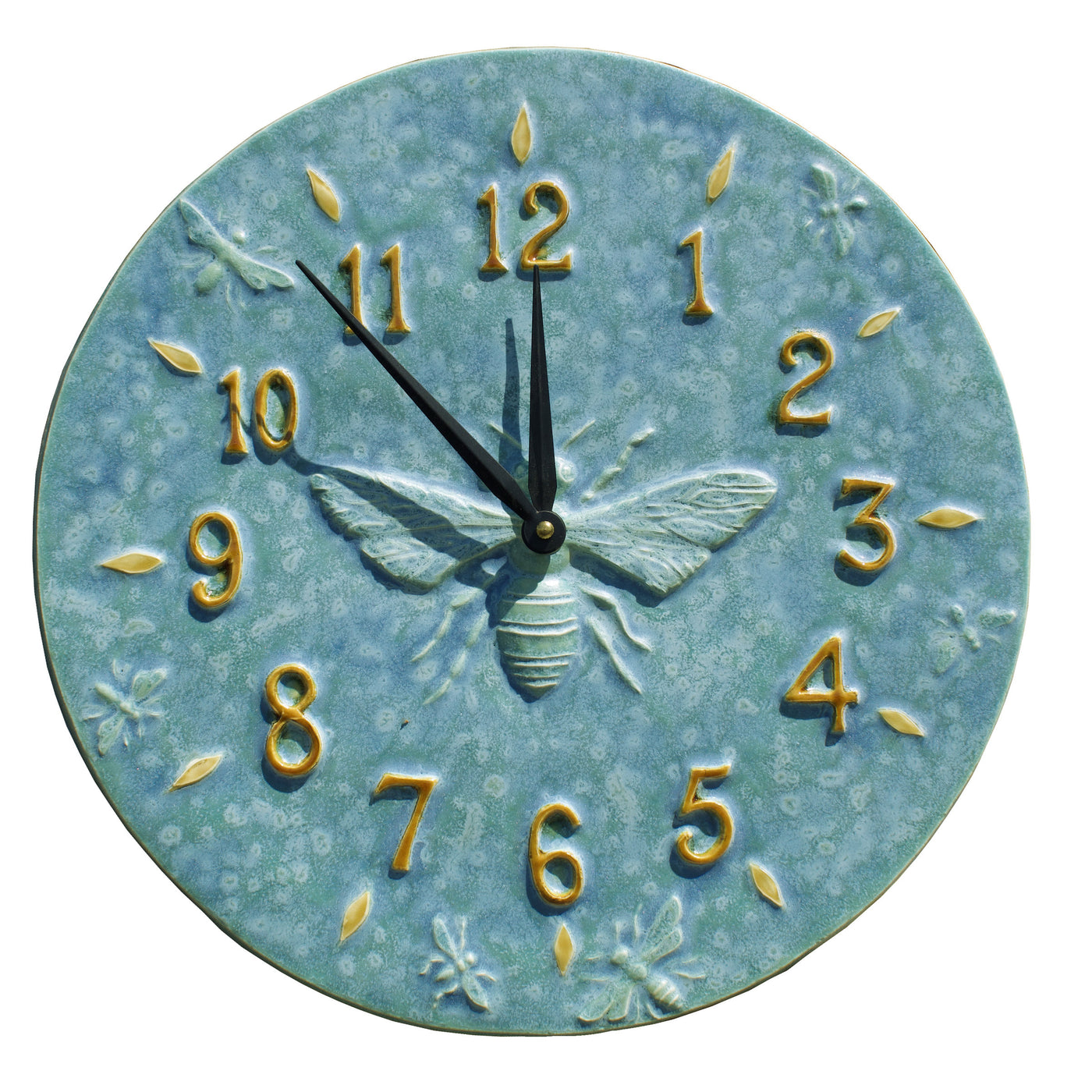 Honeybee Wall Clock in Turquoise