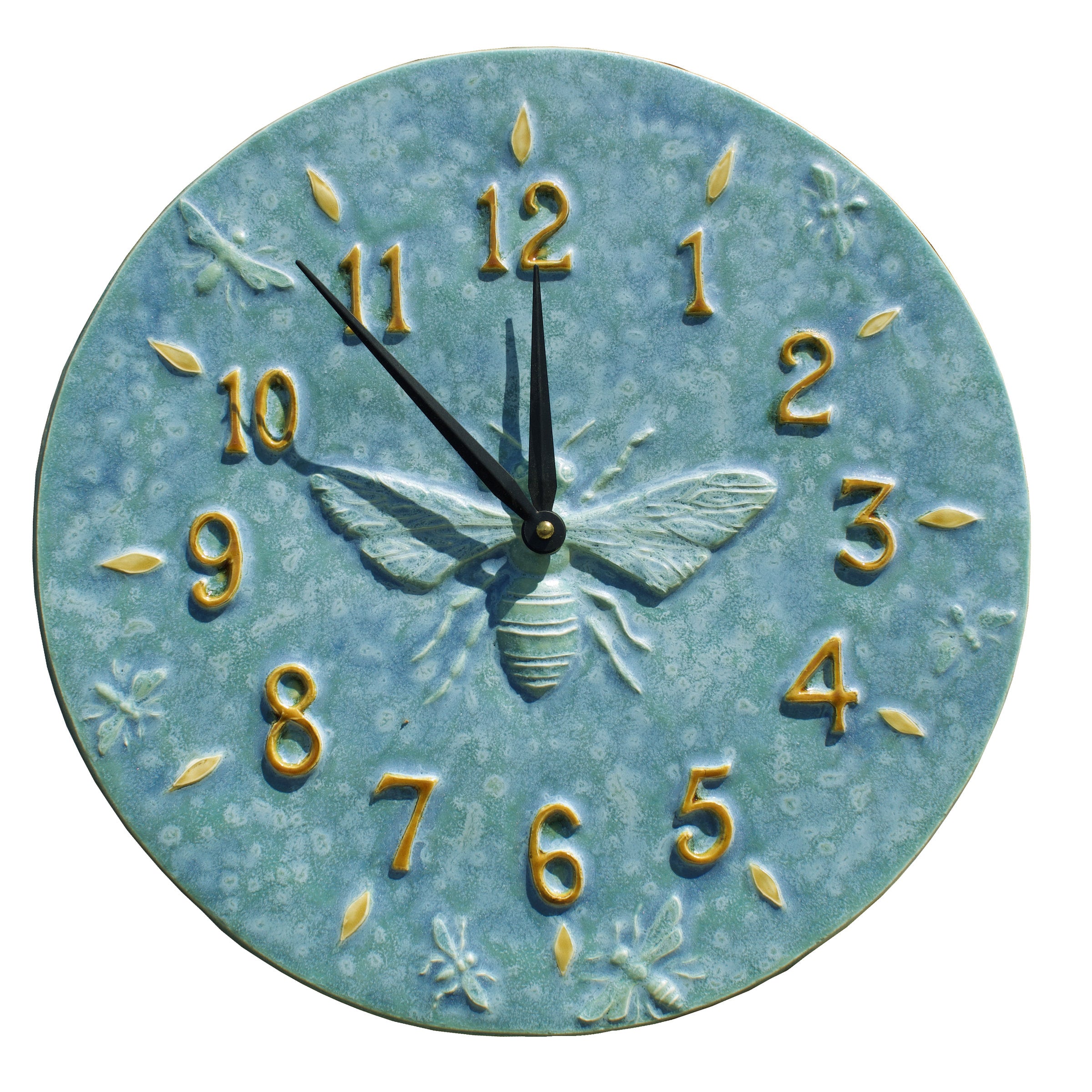 Honeybee Wall Clock in Turquoise