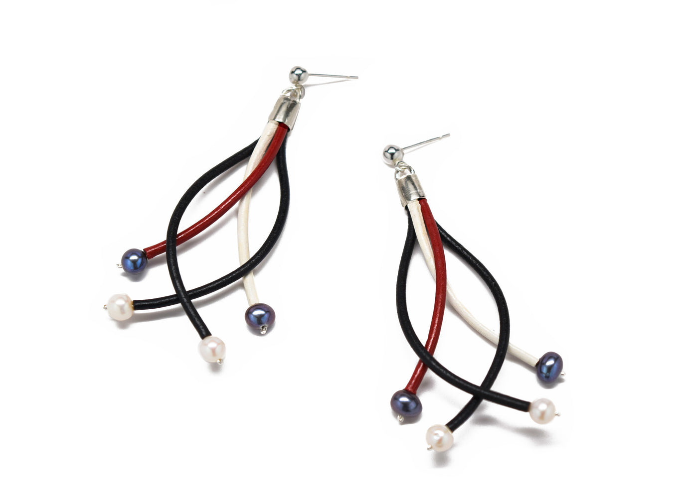 Long Four Pearl Earrings