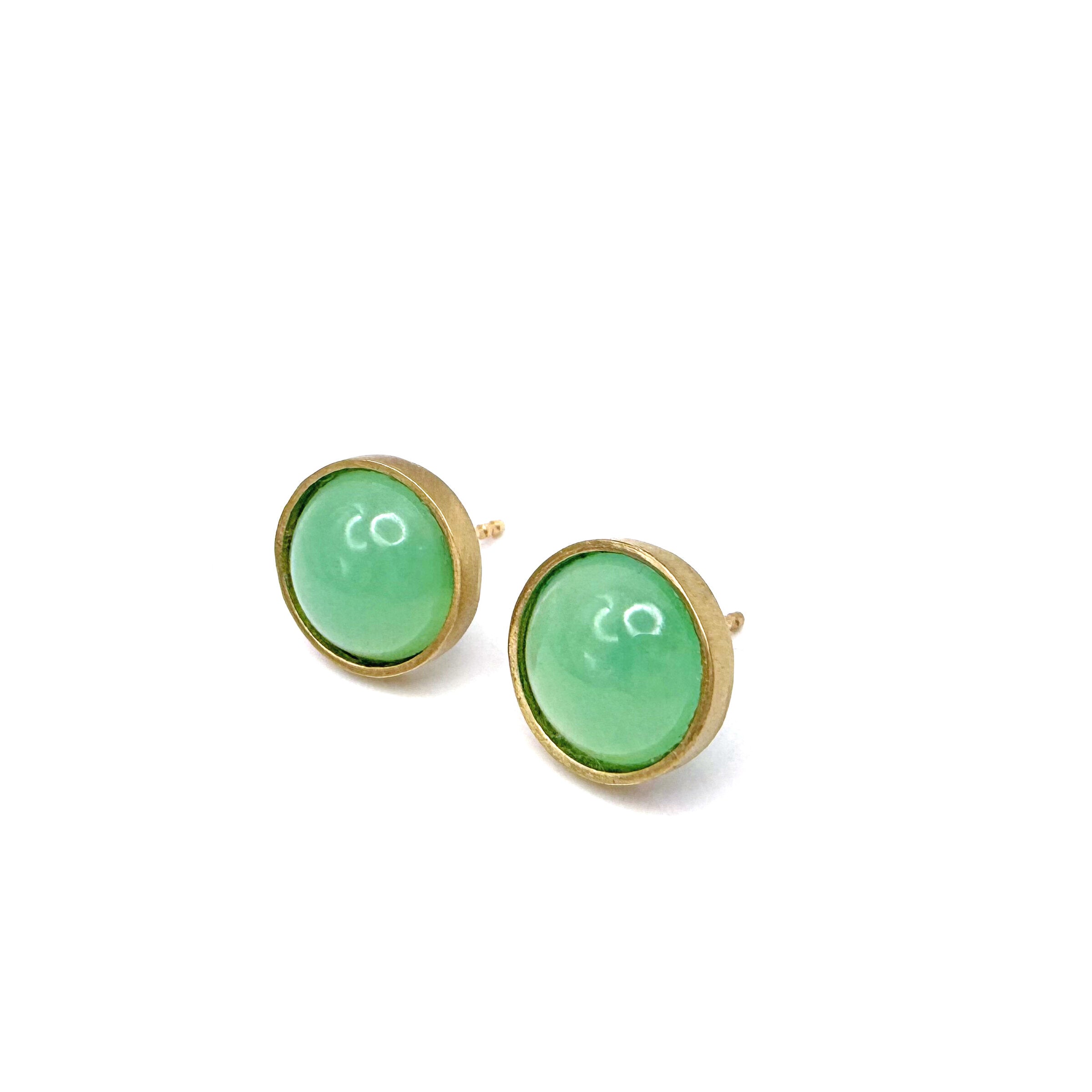Chrysoprase Stud Earrings
