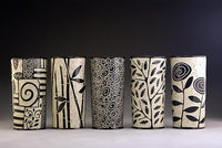 left to right: patches, bamboo, doodle, branch & leaf, rose