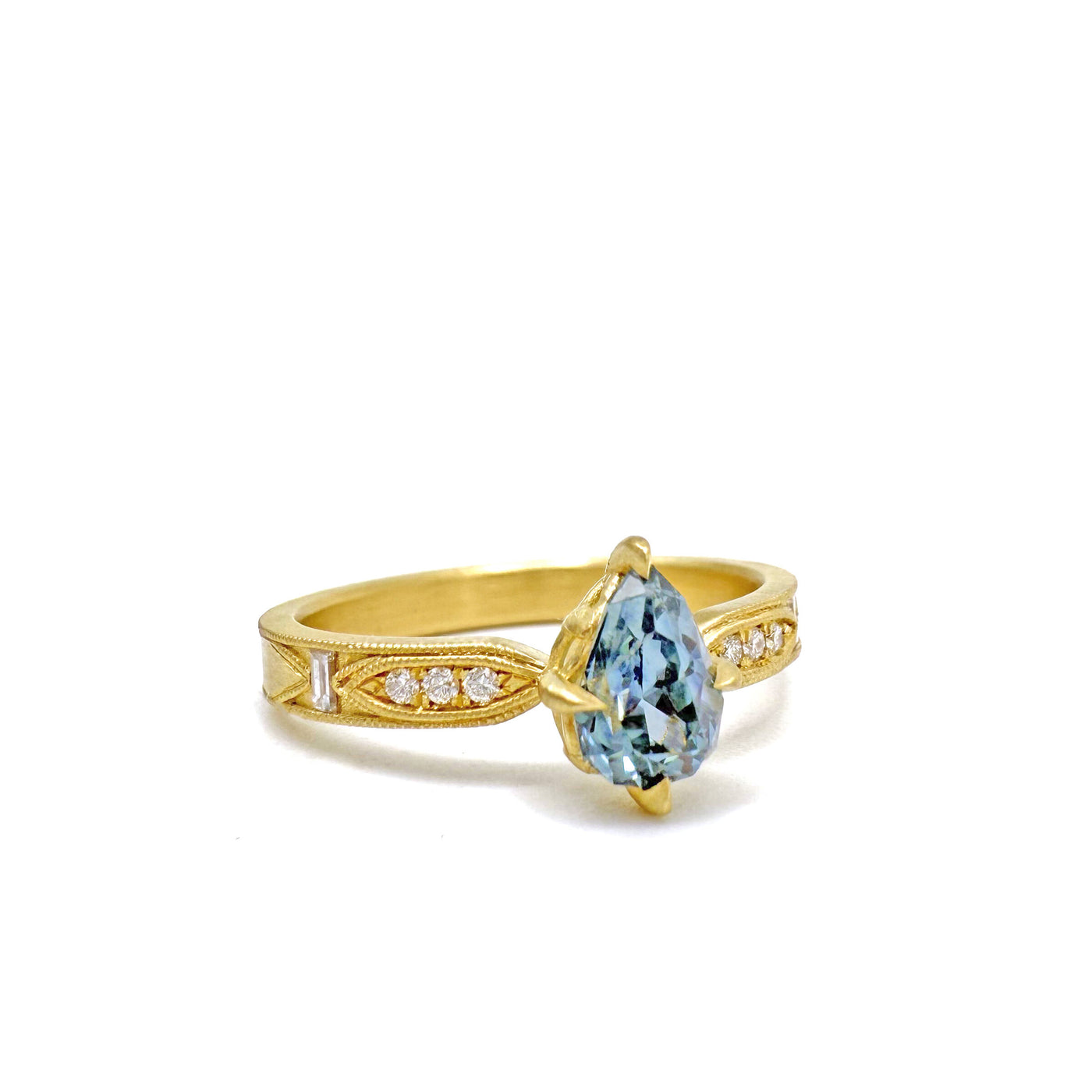 Berkshire Pear-Shaped Sapphire & Diamond Ring