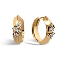 Trellis Knife Edge Huggie Earrings