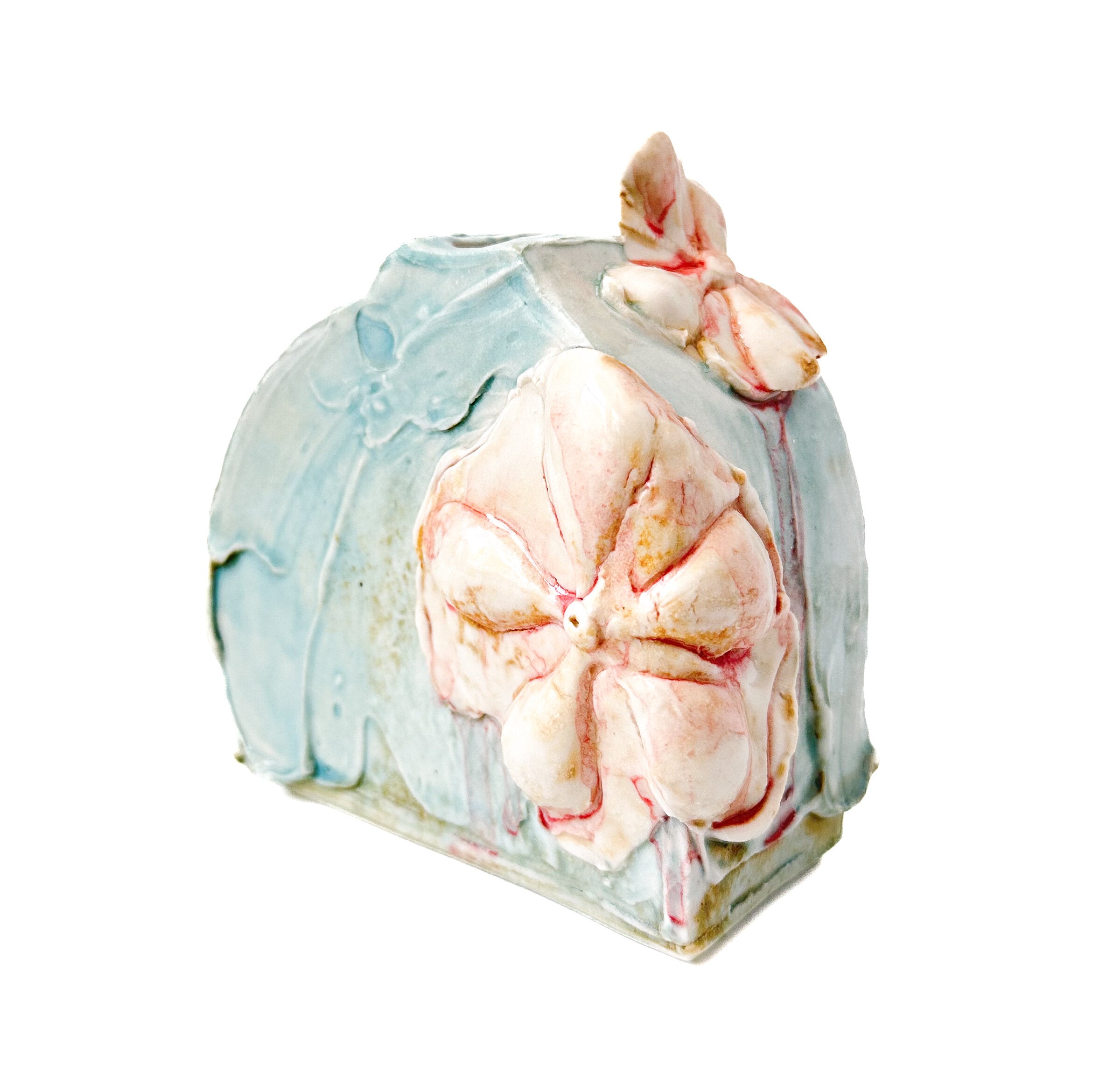 Aqua Summer Shoulder Vase