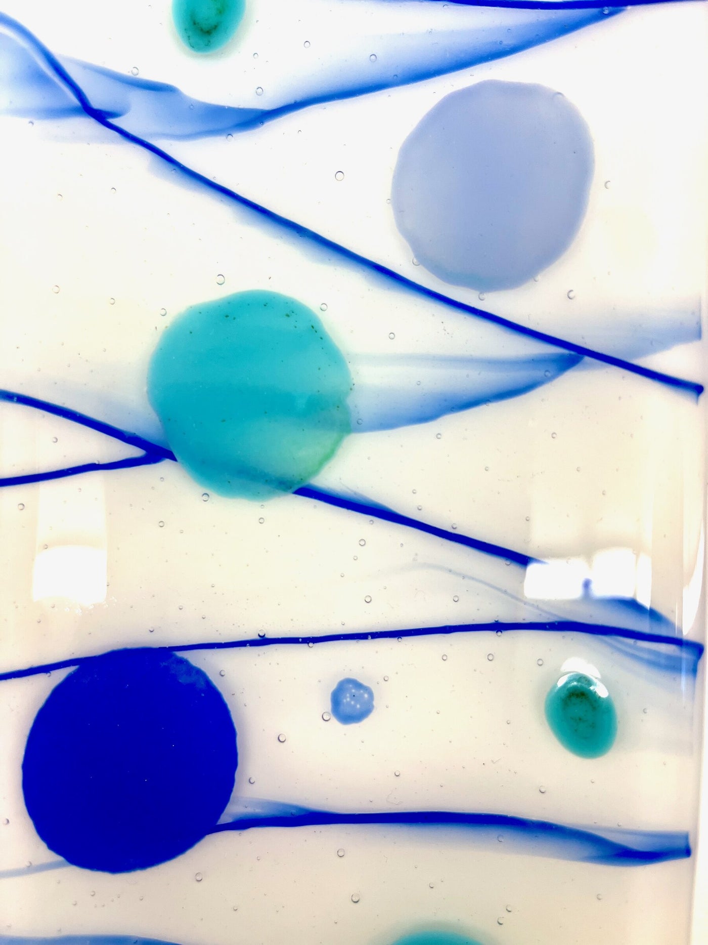 Blue Circles and Lines Tray