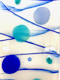 Blue Circles and Lines Tray
