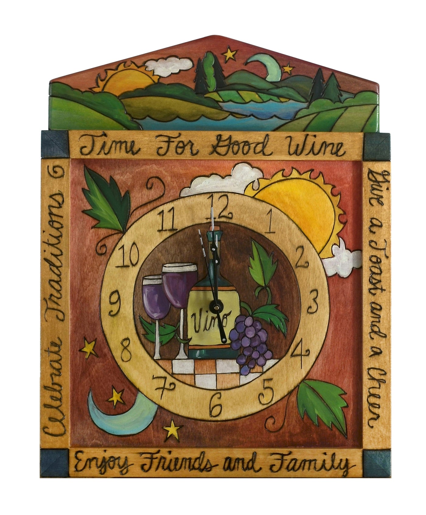 Time for Good Wine Clock