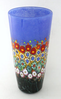 Medium Delft Blue Giverny Cylindrical Vase