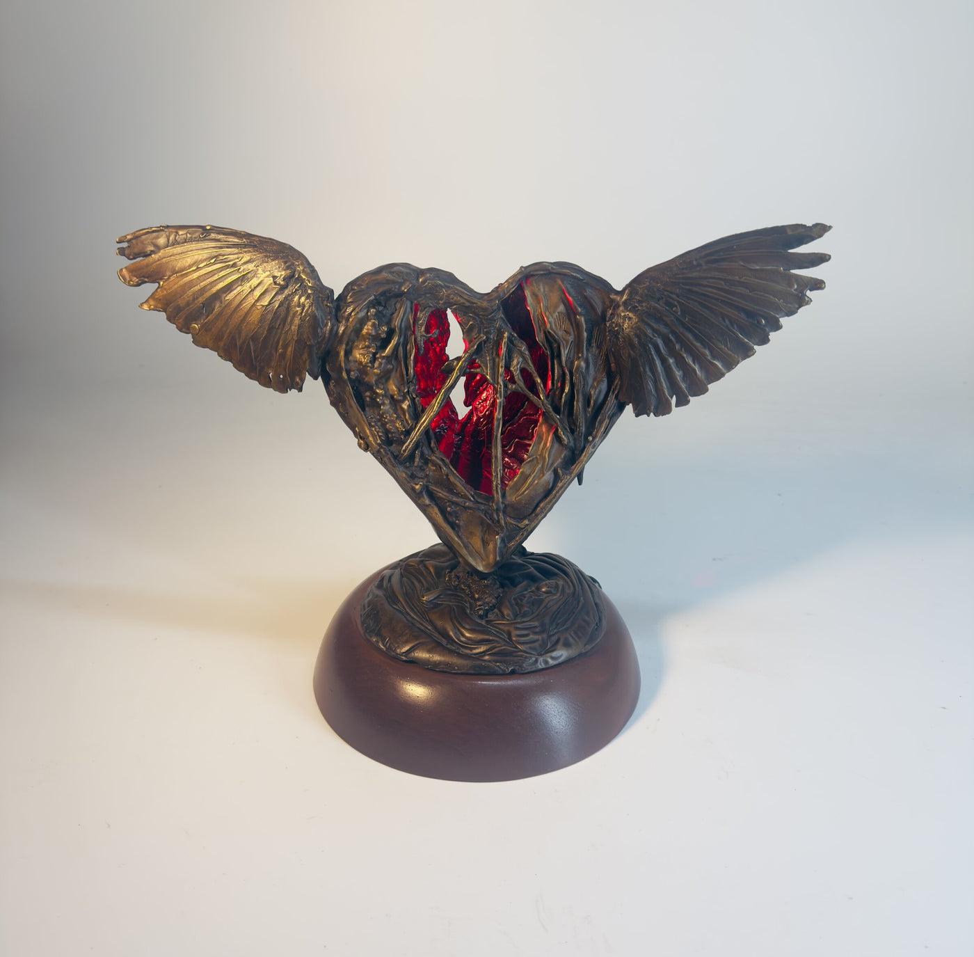 Lighted Heart with Wings