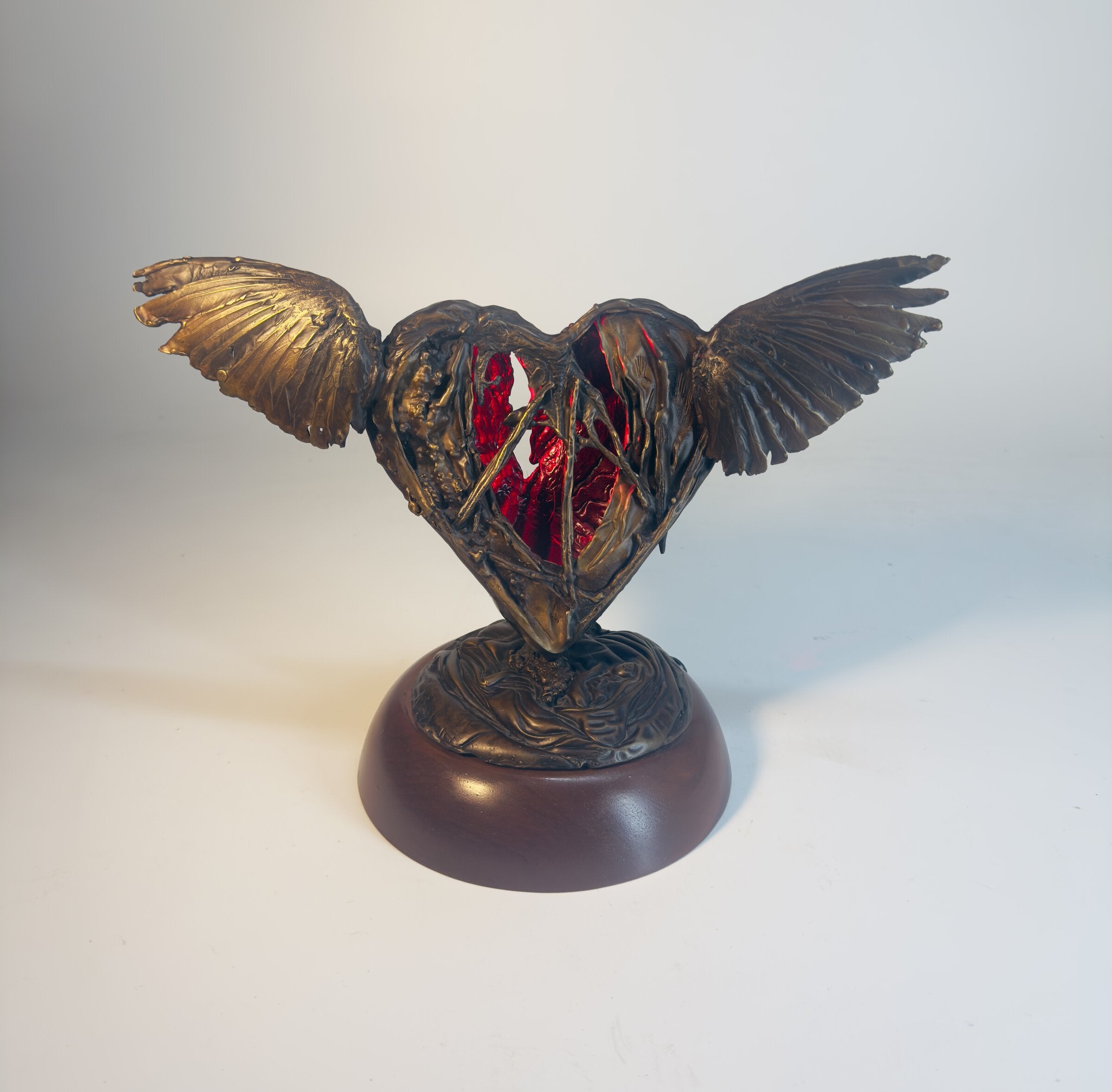Lighted Heart with Wings