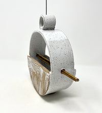 Rustic Circle Bird Feeder with Swirls