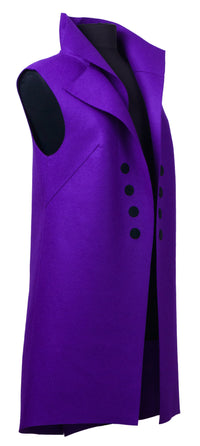 purple, side view