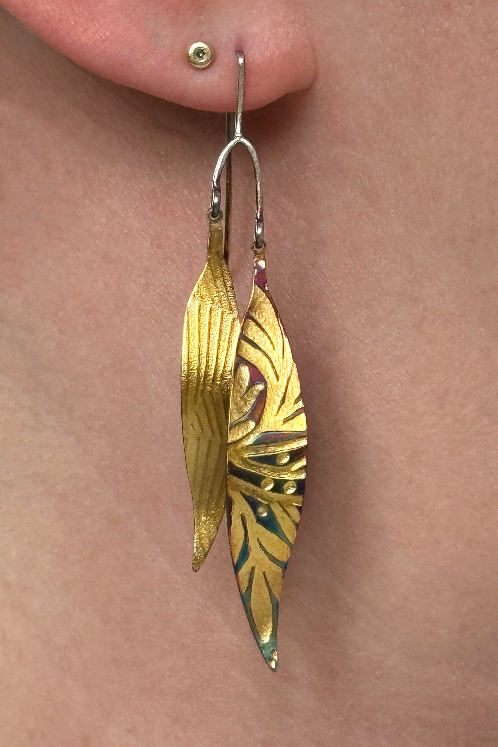 Double Willow Leaf Earrings