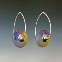 Lemon Grape Drop Disc Earrings