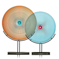 left to right: apricot, copper blue