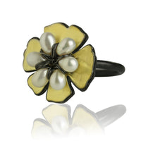 Layered Pearl Flower Ring