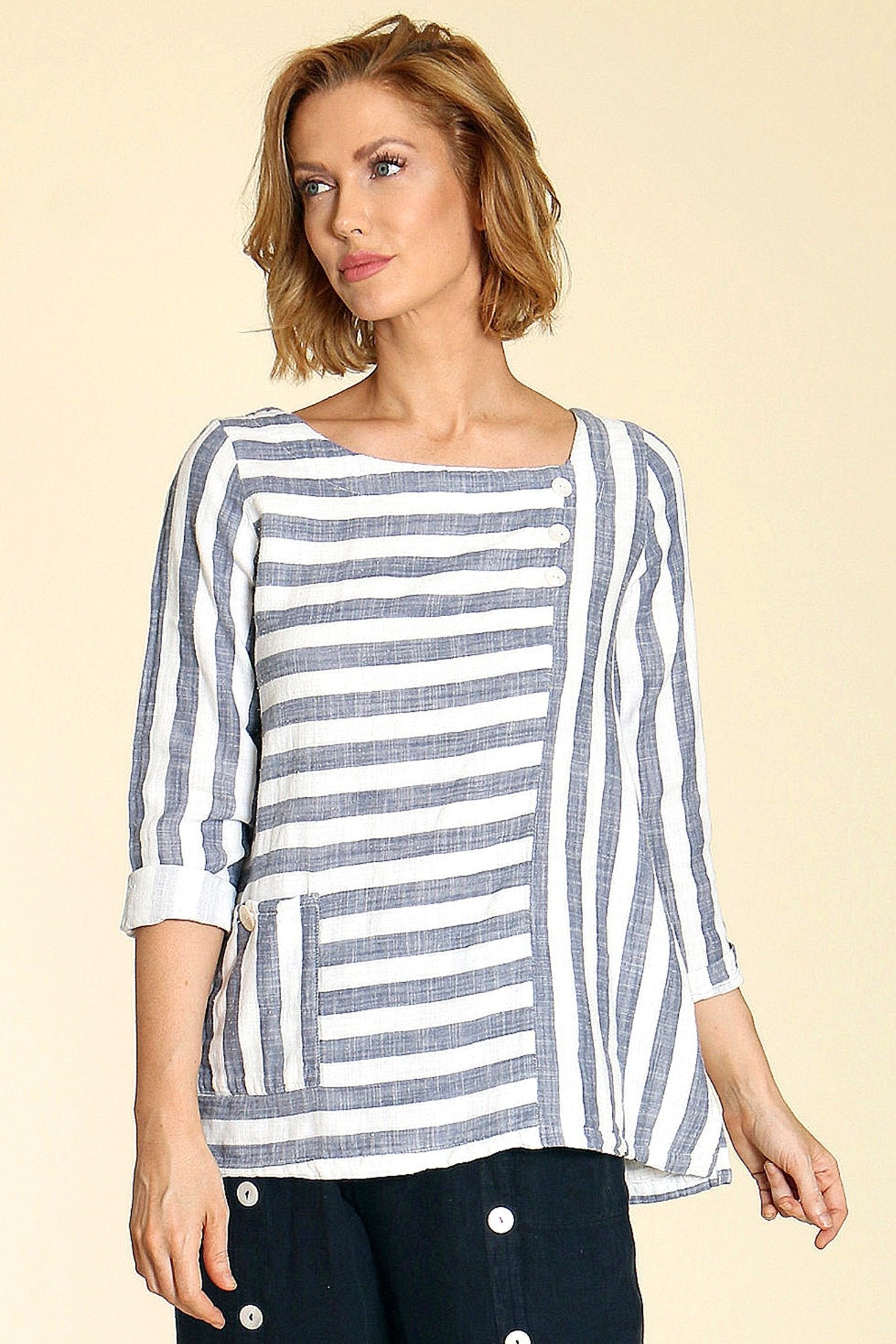Blue/White Pinstripe