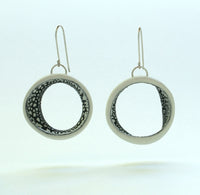White Speckled Earrings